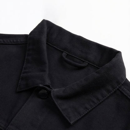 Men's Spring Solid Color Classic Lapel Denim Trucker Jacket