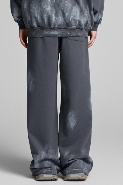 Men Fall Clothing Vintage Paint Straight Leg Sweatpants