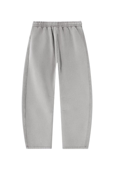 Unisex Fall Clothing Fleece-Lined Curved Wide-Leg Pants