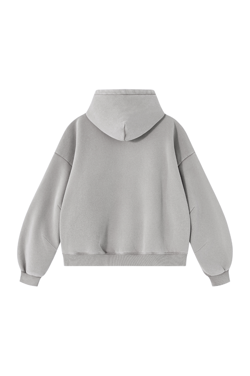 Unisex Fall Clothing Vintage Faded Curved Sleeve Hoodie
