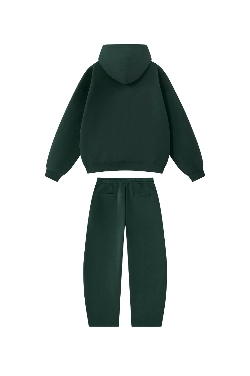 Unisex Fall Clothing Boxy Fleece Hoodie & Wide Pants Set