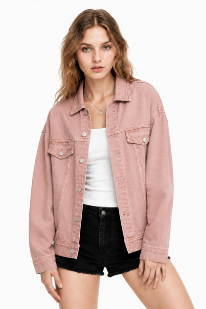 Women's & Unisex Oversized Washed Denim Jacket