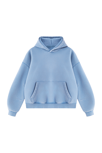 Unisex Fall Clothing Vintage Faded Curved Sleeve Hoodie