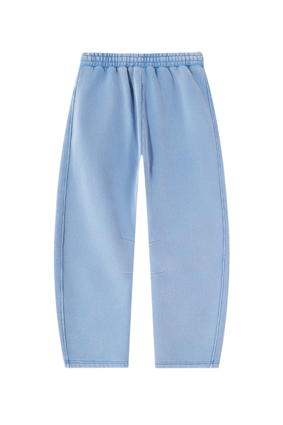 Unisex Fall Clothing Fleece-Lined Curved Wide-Leg Pants