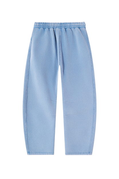 Unisex Fall Clothing Fleece-Lined Curved Wide-Leg Pants