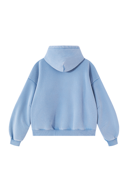Unisex Fall Clothing Vintage Faded Curved Sleeve Hoodie