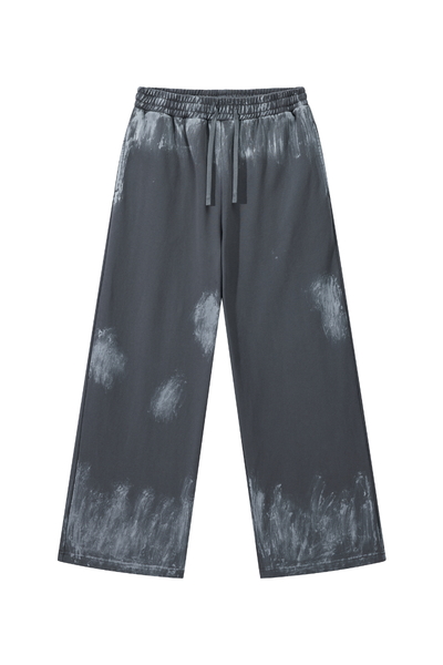 Men Fall Clothing Vintage Paint Straight Leg Sweatpants