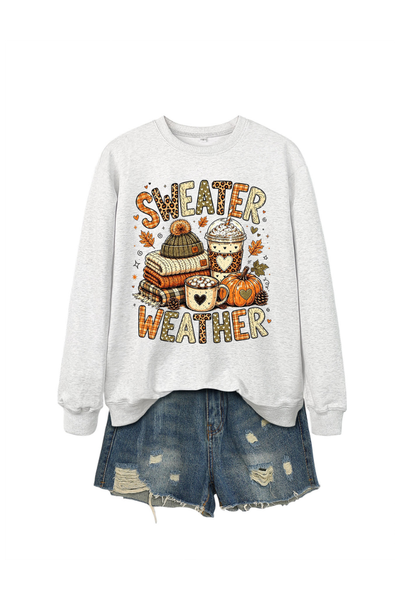 Unisex Fall Clothing Sweater Weather Graphic Sweatshirt