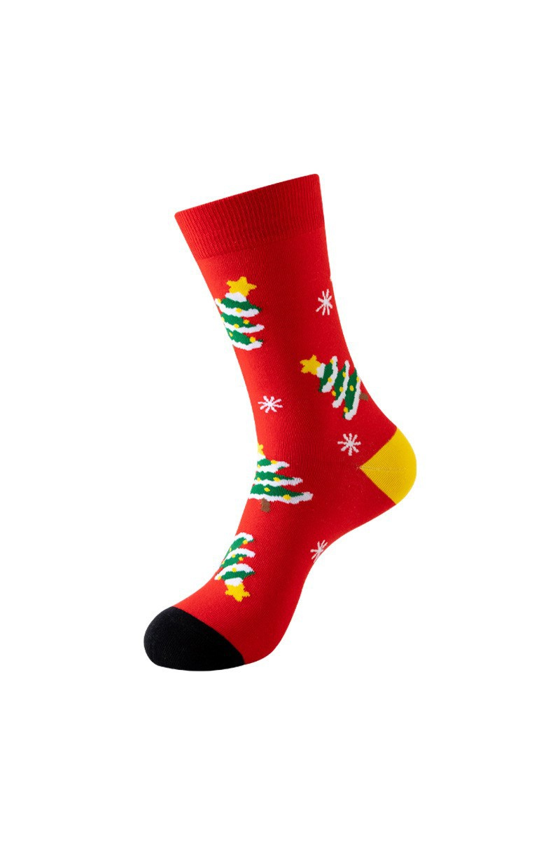 Unisex Fall Winter Festive Cartoon Christmas Crew Socks