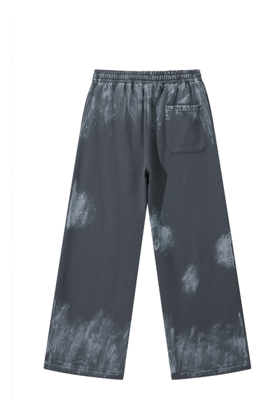 Men Fall Clothing Vintage Paint Straight Leg Sweatpants