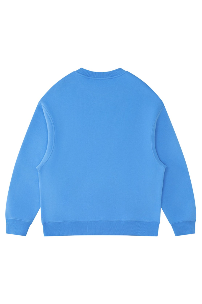 Unisex Fall Winter Fleece-Lined Loose Crewneck Sweatshirt
