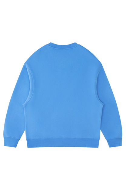 Unisex Fall Winter Fleece-Lined Loose Crewneck Sweatshirt