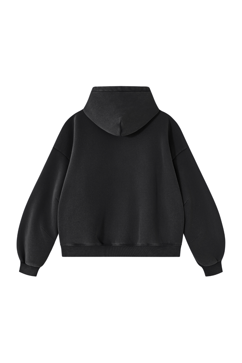 Unisex Fall Clothing Vintage Faded Curved Sleeve Hoodie