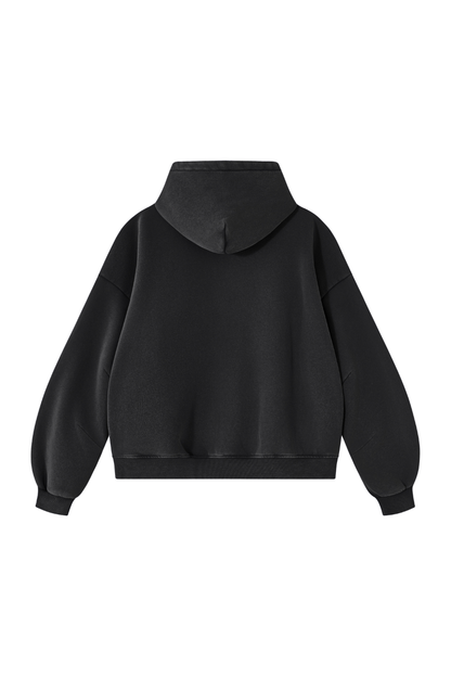 Unisex Fall Clothing Vintage Faded Curved Sleeve Hoodie