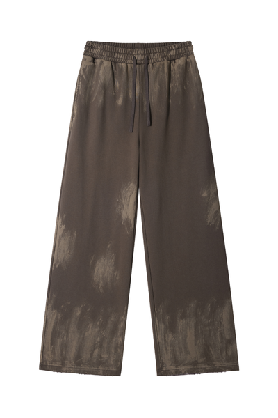 Men Fall Clothing Vintage Paint Straight Leg Sweatpants