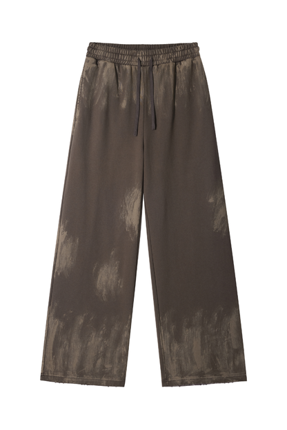 Men Fall Clothing Vintage Paint Straight Leg Sweatpants
