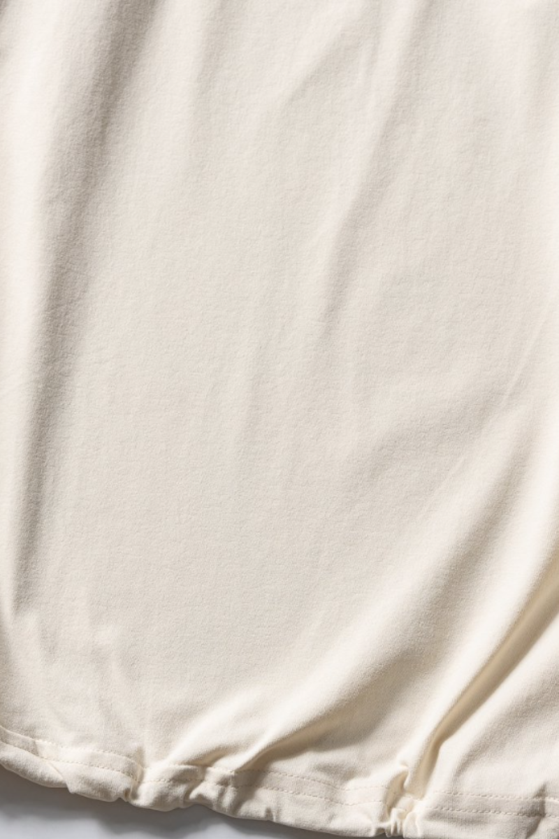 Unisex Spring Drawstring-Hem Relaxed Long-Sleeve T-Shirt