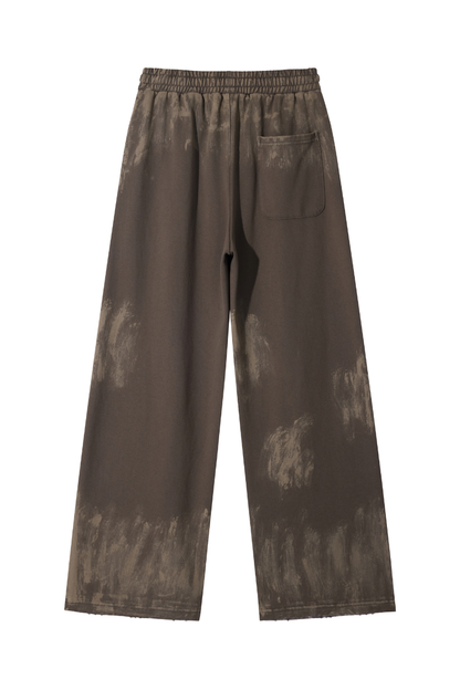 Men Fall Clothing Vintage Paint Straight Leg Sweatpants
