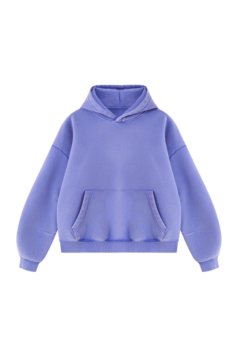 Unisex Fall Clothing Vintage Faded Curved Sleeve Hoodie
