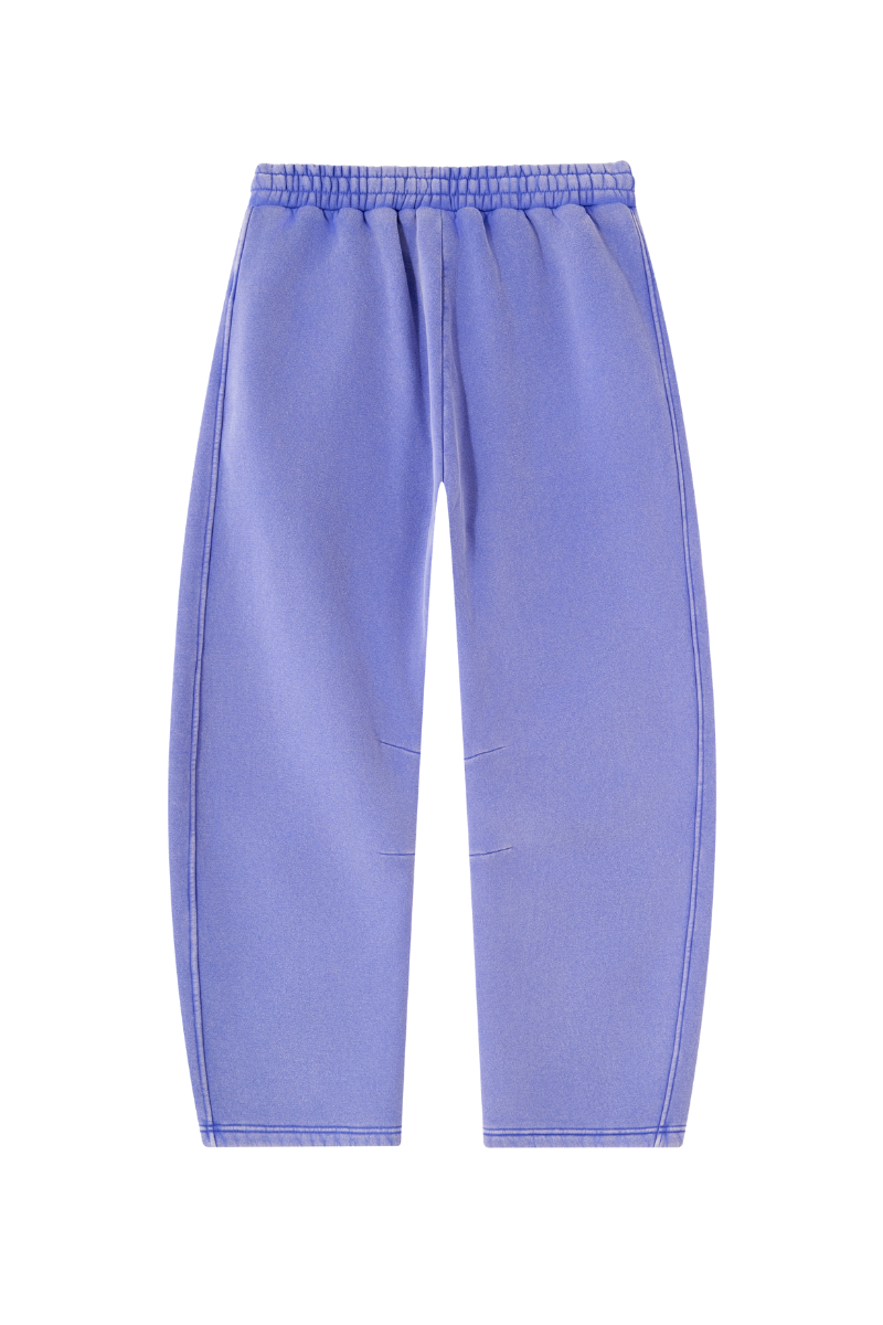 Unisex Fall Clothing Fleece-Lined Curved Wide-Leg Pants