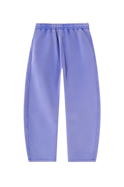 Unisex Fall Clothing Fleece-Lined Curved Wide-Leg Pants