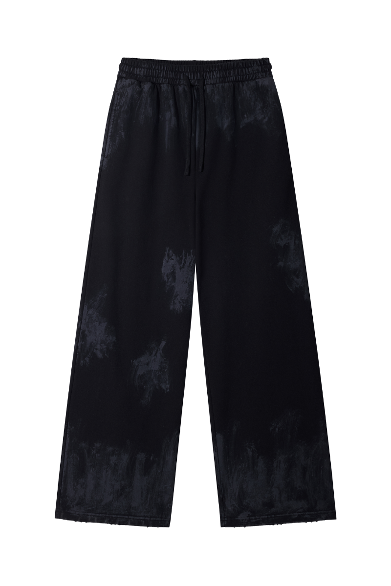 Men Fall Clothing Vintage Paint Straight Leg Sweatpants