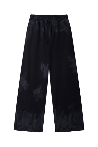 Men Fall Clothing Vintage Paint Straight Leg Sweatpants