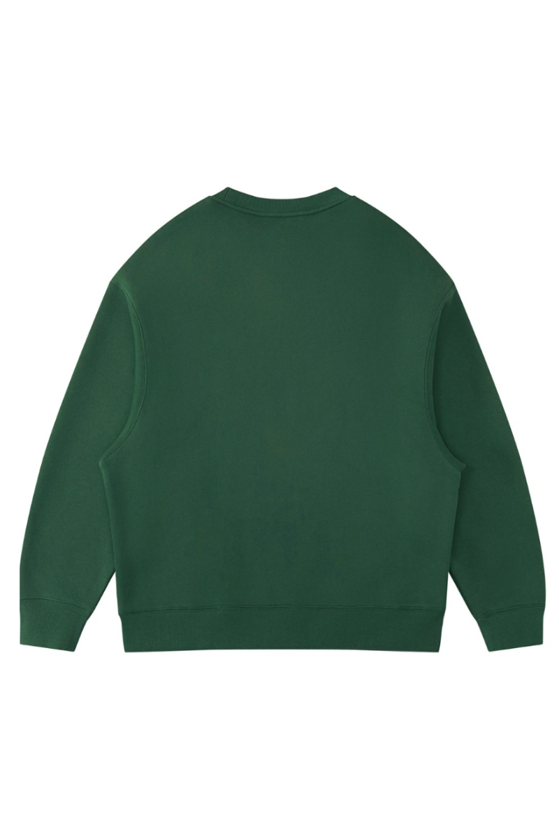 Unisex Fall Winter Fleece-Lined Loose Crewneck Sweatshirt