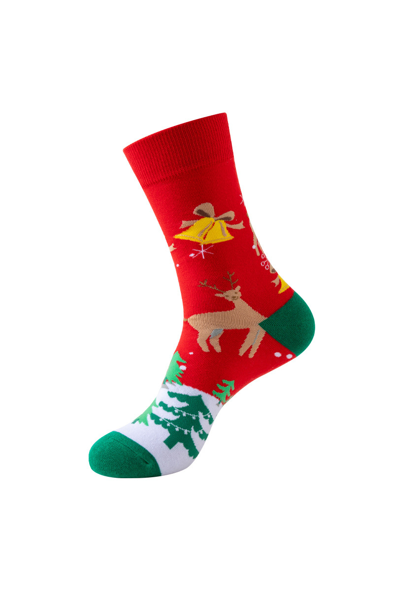 Unisex Fall Winter Festive Cartoon Christmas Crew Socks