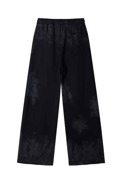 Men Fall Clothing Vintage Paint Straight Leg Sweatpants