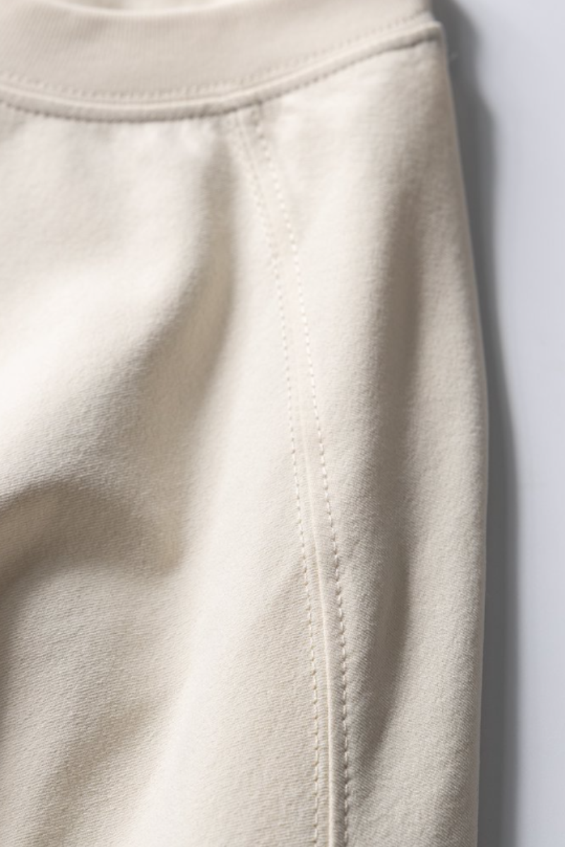 Unisex Spring Drawstring-Hem Relaxed Long-Sleeve T-Shirt