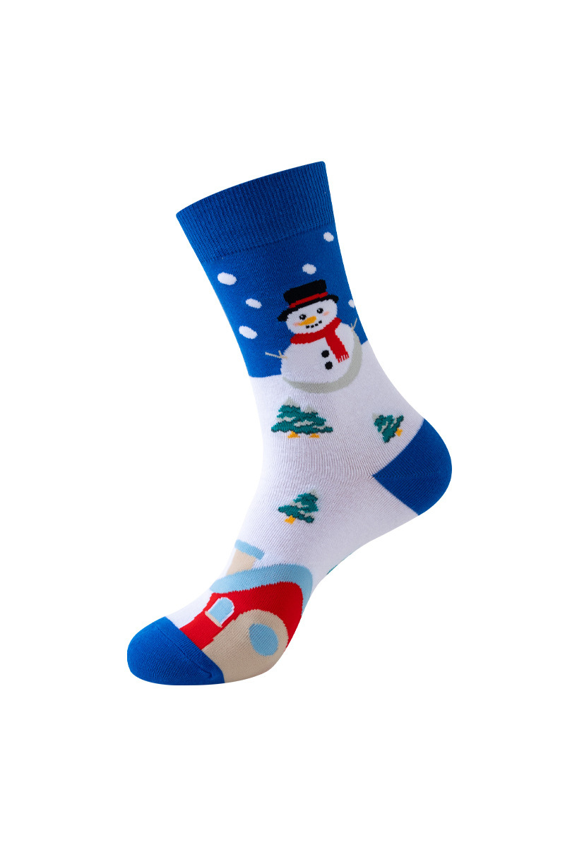 Unisex Fall Winter Festive Cartoon Christmas Crew Socks