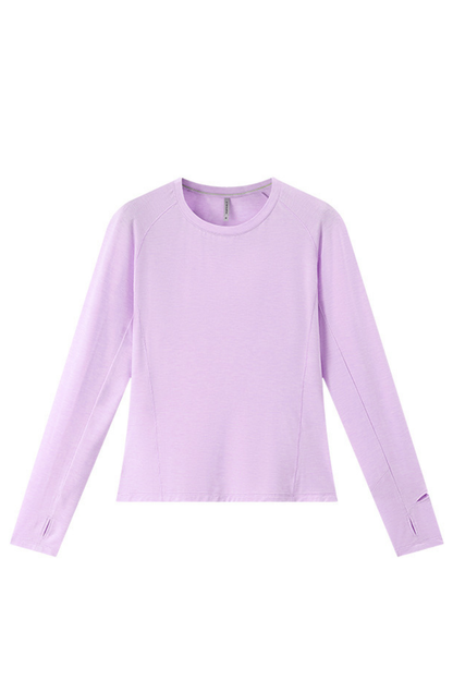 Women's Summer Wool Long Sleeve Outdoor Anti-Odor Tee