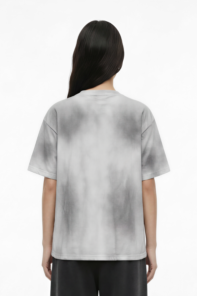Women's Cotton Streetwear Washed Distressed T-shirt