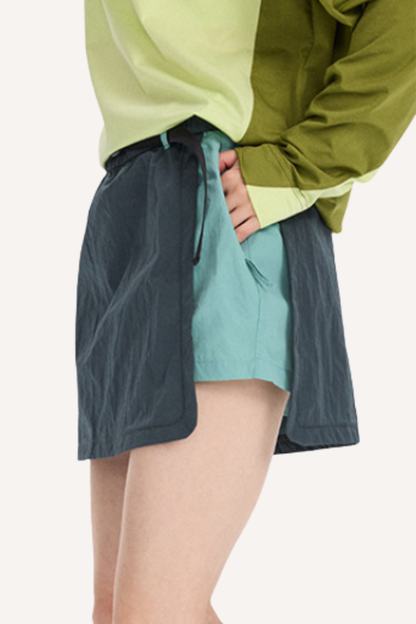Unisex Quick Dry A-Line Colorblock Cargo Skort AntiExpo