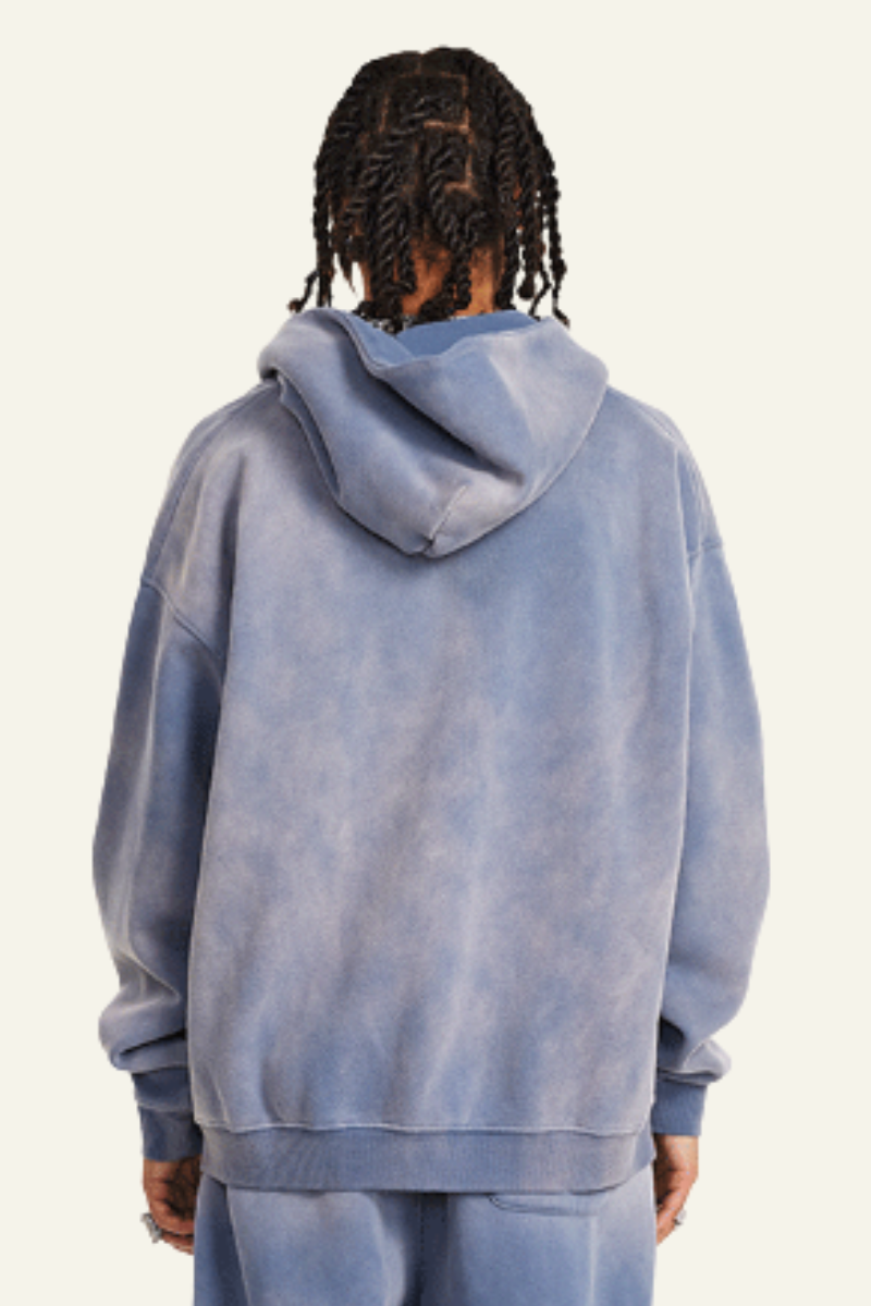 Men's Streetwear Fleece-lined Full Zipper Hooded Jacket
