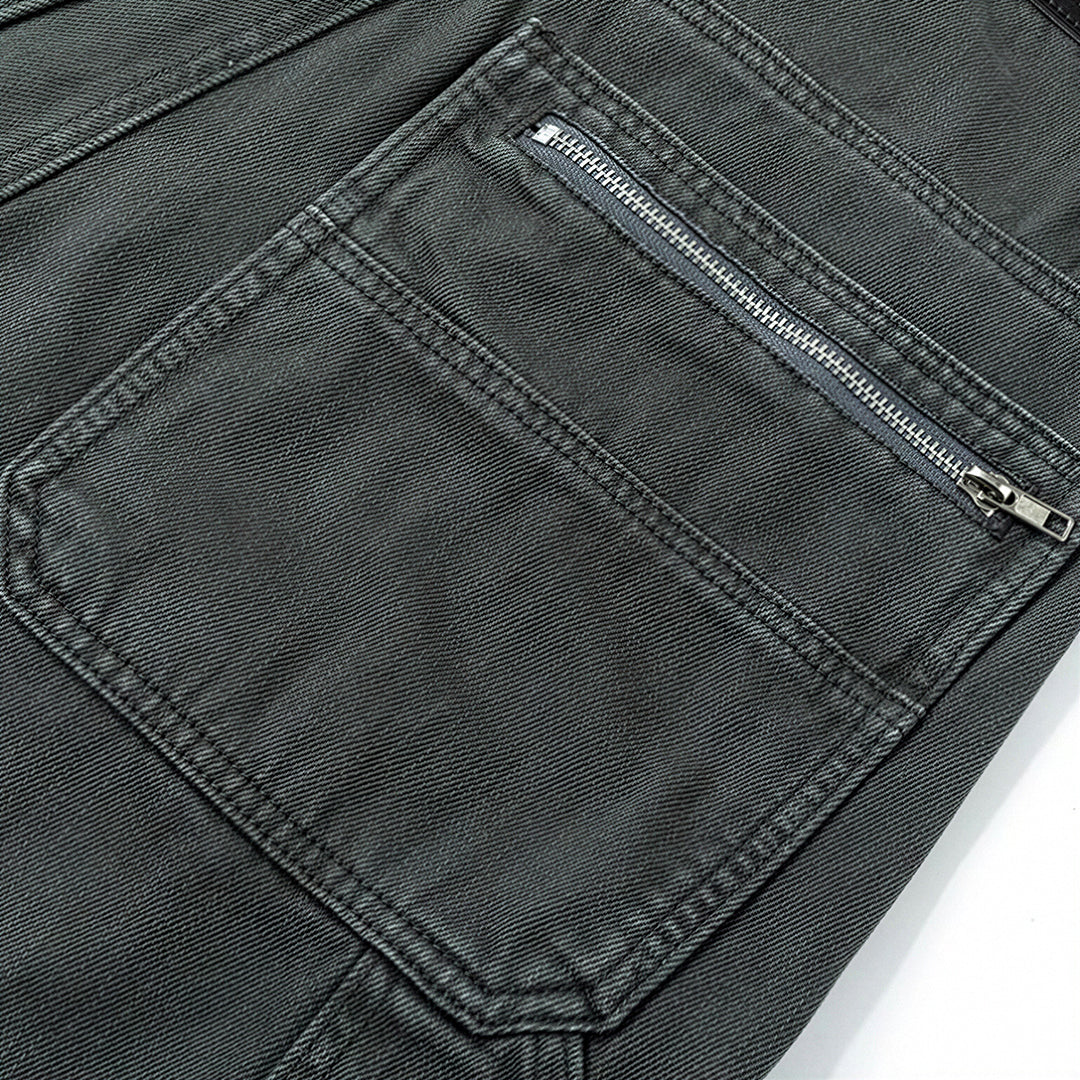 Men's Spring Multi-Pocket Cargo Wide-Leg Pants