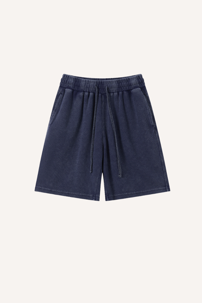 Men's Vintage Washed 5" Waffle Breathable Shorts - Old Money