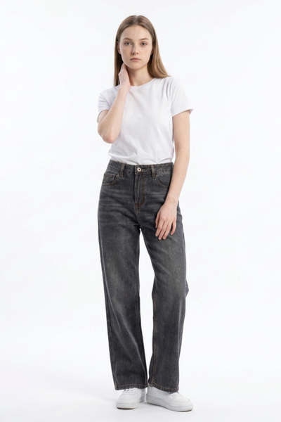 Women's Wash High Waist Straight Leg Jeans