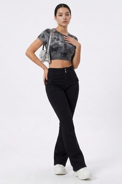 Women's High Waist Slim Fit Stretch Flare Jeans