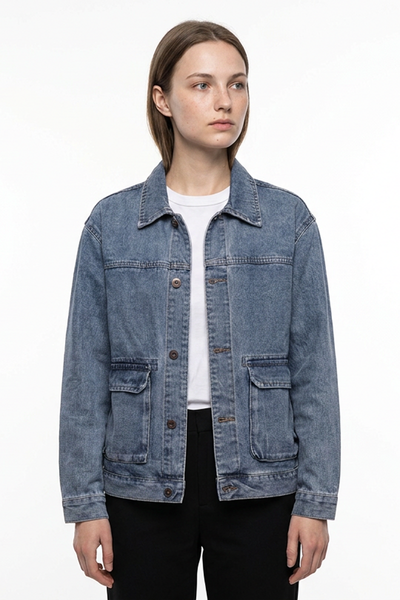 Women's Classic Washed  Relaxed Denim Jacket