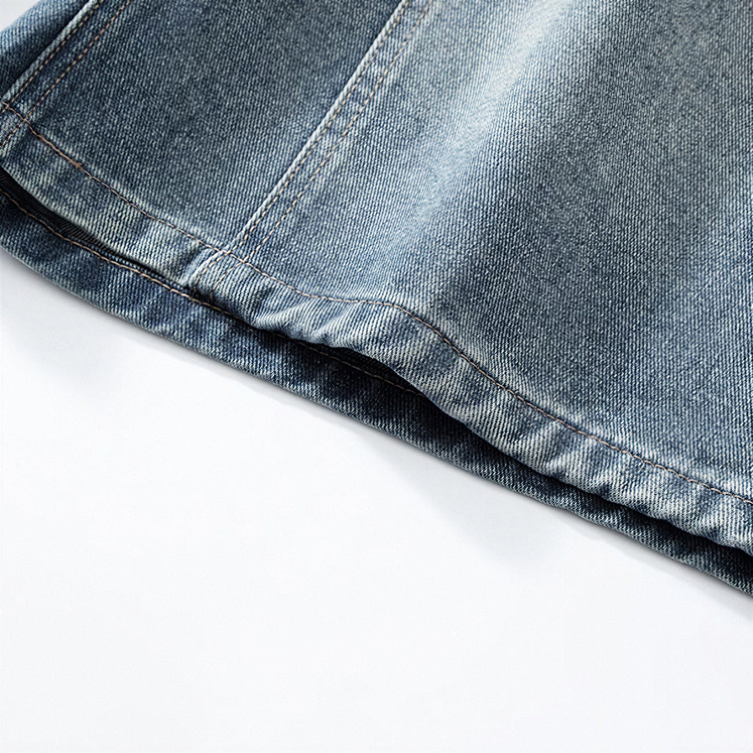 Men's Summer Light Wash Carpenter Baggy Denim Shorts