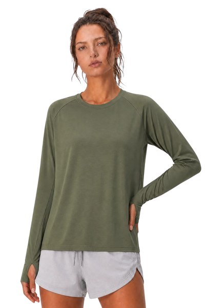 Women's Summer Wool Long Sleeve Outdoor Anti-Odor Tee