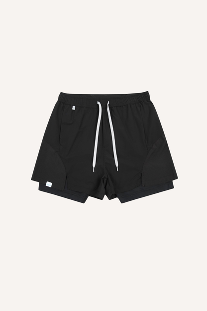Unisex 2-in-1 Reflective UPF50+ Cooling Quick Dry Shorts