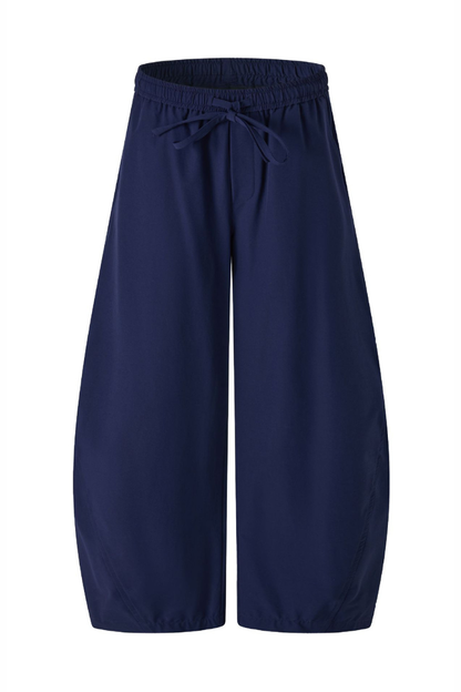Women's Summer Straight White Parachute Pants