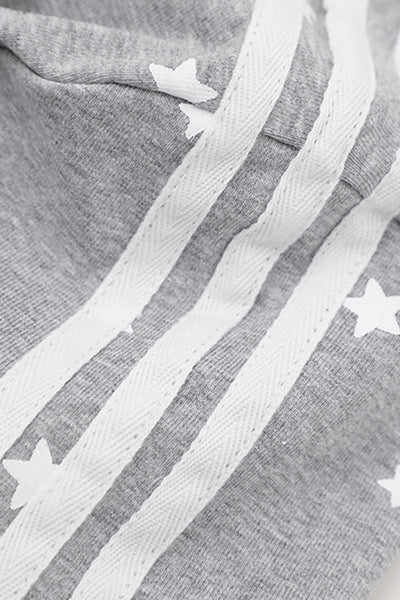 Women's Summer 3D Wing Star Print V-Neck Cotton T-Shirt