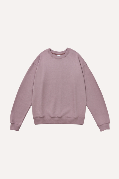 Men's Spring 380g Terry Cotton Loose Crewneck Sweatshirt
