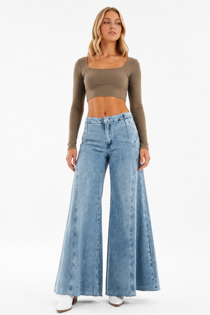 Women's High Waist Wide Leg Jeans