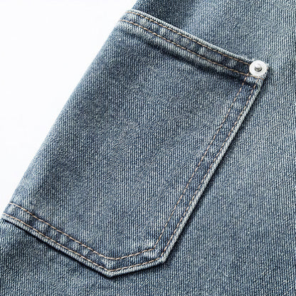 Men's Summer Light Wash Carpenter Baggy Denim Shorts
