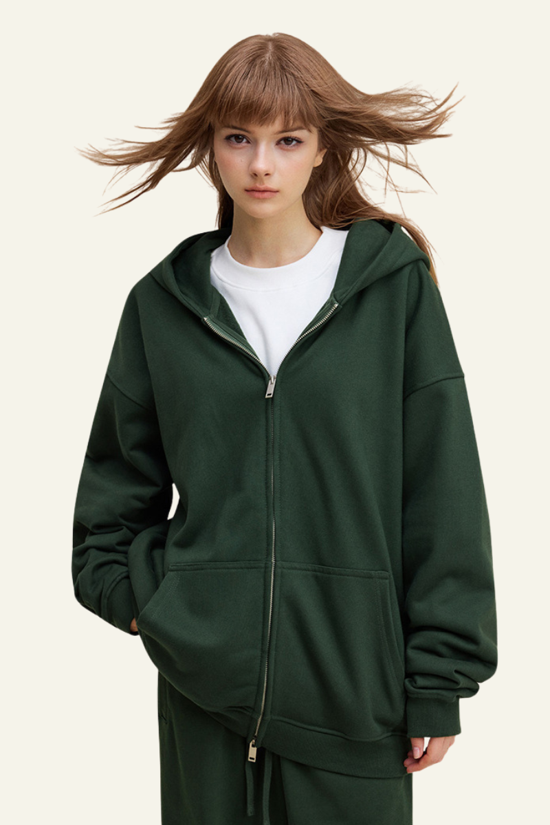 Women's Full Zipper Hooded Jacket